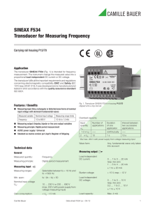 SINEAX F534 Transducer for Measuring Frequency