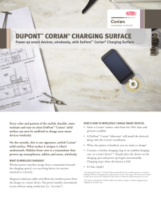 DUPONT™ CORIAN® CHARGING SURFACE