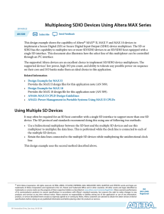 Multiplexing SDIO Devices Using Altera MAX Series