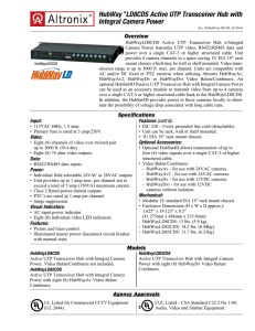 HubWay ®LD8CDS Active UTP Transceiver Hub with Integral