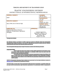 traffic engineering division - Virginia Department of Transportation