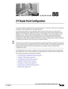 CTI Route Point Configuration
