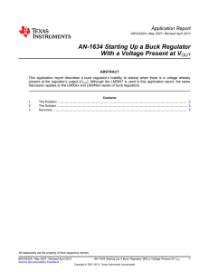 Starting Up A Buck Regulator With a Voltage Present At V OUT (Rev