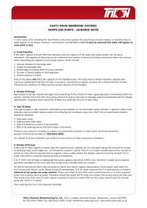 cavity drain membrane systems: sumps and pumps