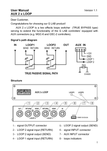 User Manual AUX 2 x LOOP - G-Lab
