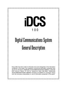 iDCS 100 General Description