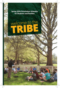 Spring Orientation Schedule - College of William and Mary