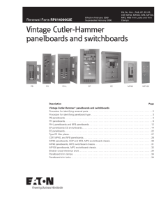 Vintage Cutler-Hammer panelboards and switchboards