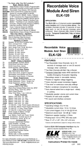 Recordable Voice Module And Siren