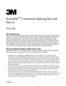 Scotchlok Connectors Splicing Dos and Don`ts