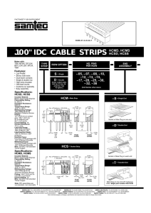 100" idc cable strips hcmd, hcms