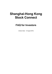 SH-HK Stock Connect Investor FAQ