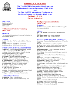 CONFERENCE PROGRAM The Third IASTED International