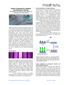 Plasma Treatment for Catheter Functional Bio