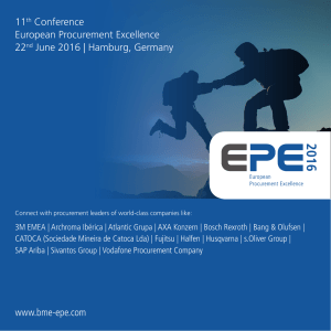 www.bme-epe.com 11th Conference European Procurement
