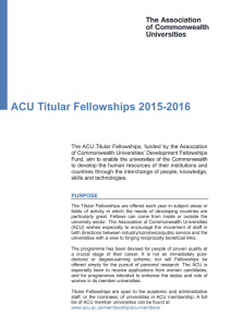 ACU Titular Fellowships 2015-2016