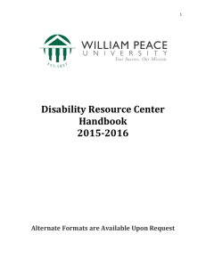 Disability Resource Center Handbook