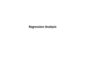 Lecture 13: Regression Analyses