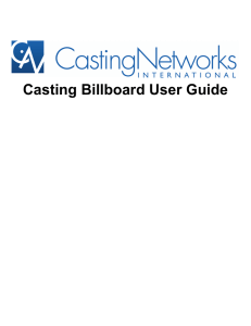 Casting Billboard User Guide