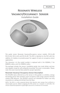 Resonate Wireless Vacancy/Occupancy Sensor