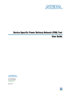 Device-Specific Power Delivery Network (PDN) Tool User Guide