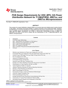 PCB Design Req for Dist. Network for TI