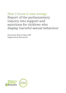 Now I know it was wrong: Report of the parliamentary