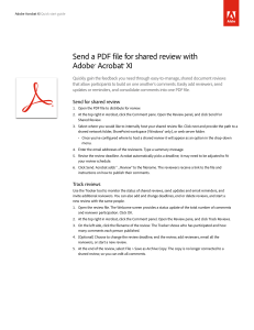 Send a PDF for shared review with Acrobat XI