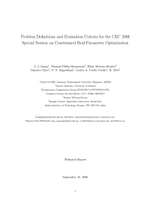 Problem Definitions and Evaluation Criteria for the CEC 2006