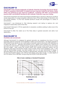 GALVALUM® III GALVALUM® III - Cathodic Protection Technology