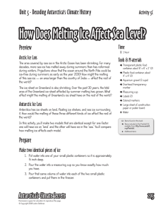 How Does Melting Ice Affect Sea Level?