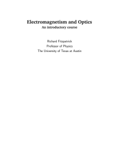 Electromagnetism and Optics :An introductory