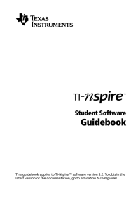 TI-Nspire - Texas Instruments