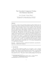 The Generalized Assignment Problem with Minimum Quantities