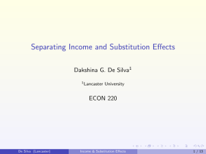 Separating Income and Substitution Effects