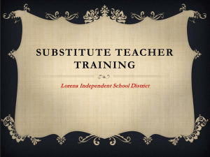 substitute teacher training