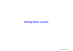 Solving linear systems
