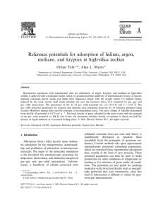 Reference potentials for adsorption of helium, argon