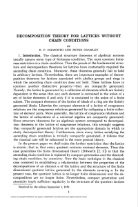 decomposition theory for lattices without chain conditions