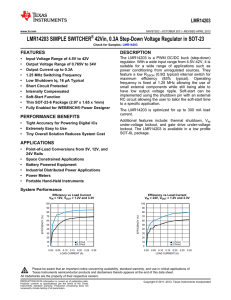 SIMPLE SWITCHER 42Vin, 0.3A Step-Dwn V-Reg in SOT