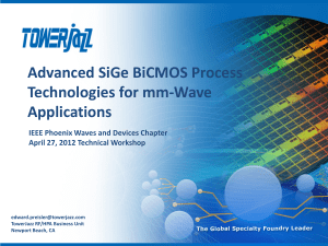 Advanced SiGe BiCMOS Process Technologies for mm