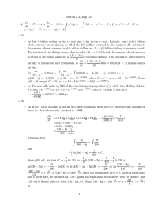 Section 7.3, Page 527 • 8. dz dt + et+z = 0 ⇒ dz dt = −e tez ⇒ ∫ e
