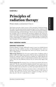 Principles of radiation therapy