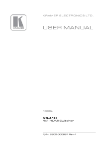 VS-41H Manual - Kramer Electronics