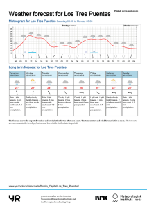 Weather forecast for Los Tres Puentes