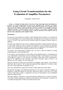 Using Circuit Transformations for the Evaluation of Amplifier