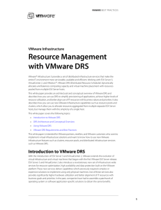 VMware Infrastructure: Resource Management with VMware DRS