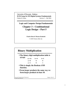 Binary Multiplication - University of Wisconsin–Madison