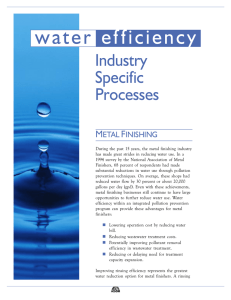 Water Efficiency - Industry Specific Processes