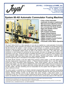 System 80-AS Automatic Commutator Fusing Machine